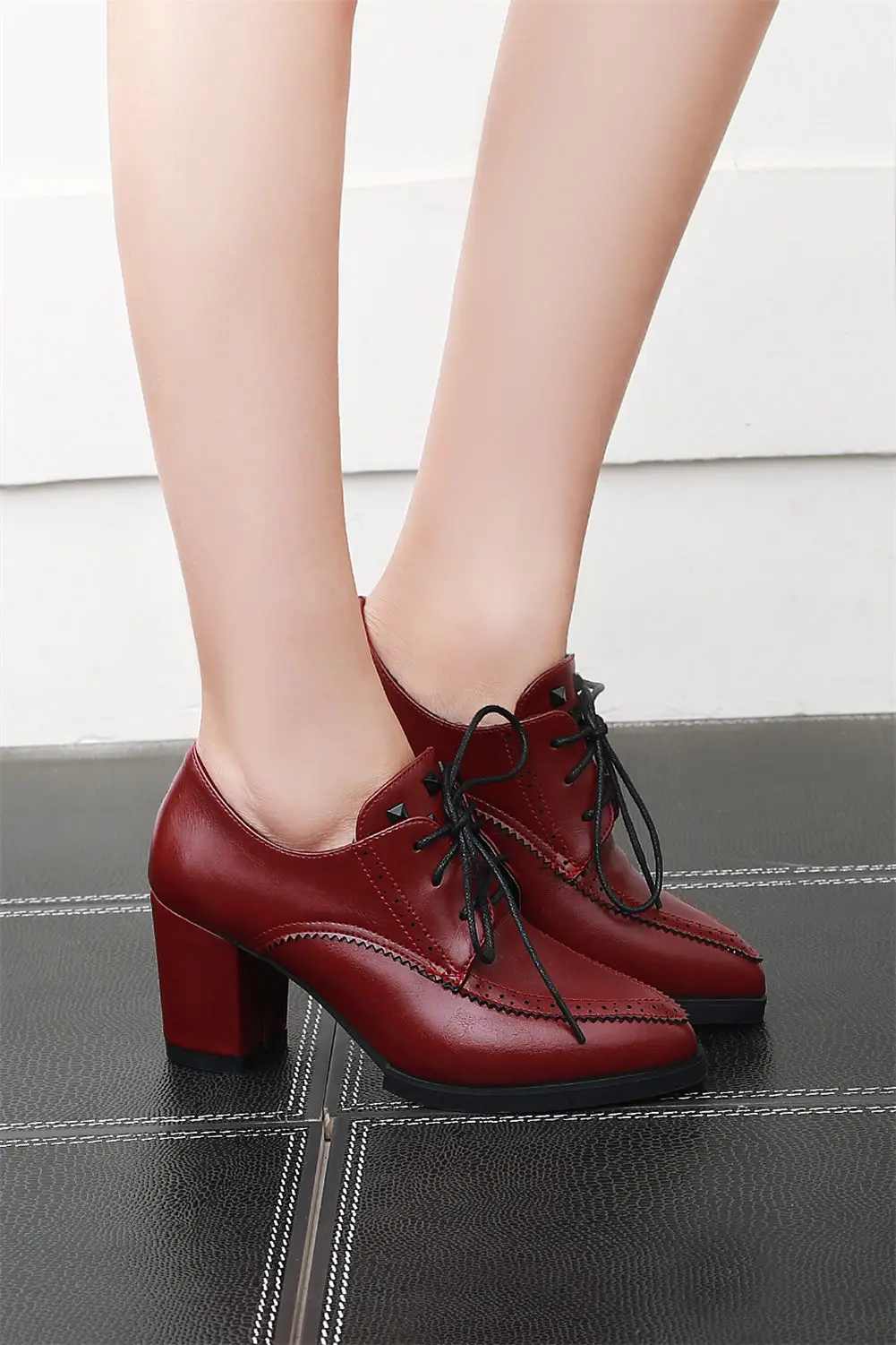 SARAIRIS/ г.; большие размеры 43; туфли-лодочки на высоком массивном каблуке; женская обувь; Высококачественная обувь в стиле ретро; Британский полуботинок; обувь для деловой женщины