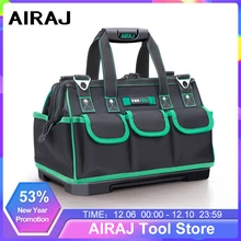 AIRAJ – sac à outils multifonctionnel, sac étanche en toile Oxford de grande capacité, sac de rangement pour électricien résistant à l'usure