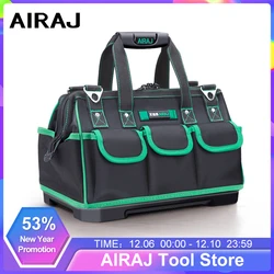 AIRAJ – sac à outils multifonctionnel, sac étanche en toile Oxford de grande capacité, sac de rangement pour électricien résistant à l'usure 
