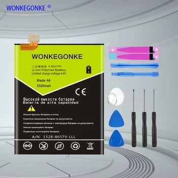 

WONKEGONKE 5500mAh Li3849T44P8h906450 Replacement Battery Baterij For ZTE Blade A6 A6020/ A6 Lite A0622