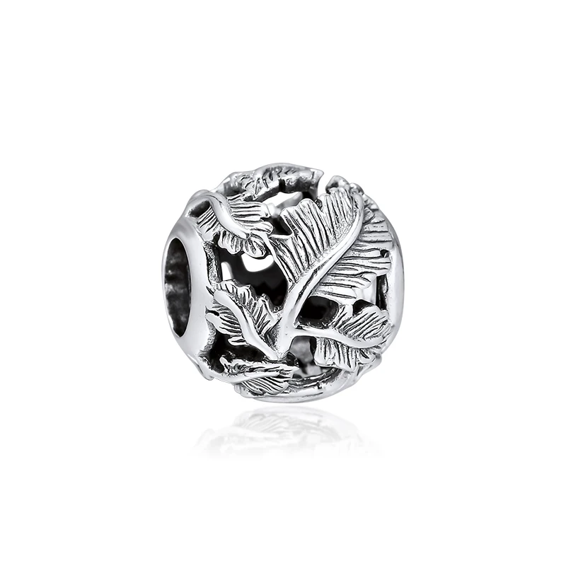 

Openwork Leaves Silver Beads for Silver 925 Original Charms Bracelets Jewelry Autumn Charm Beads for Jewelry Making Women DIY