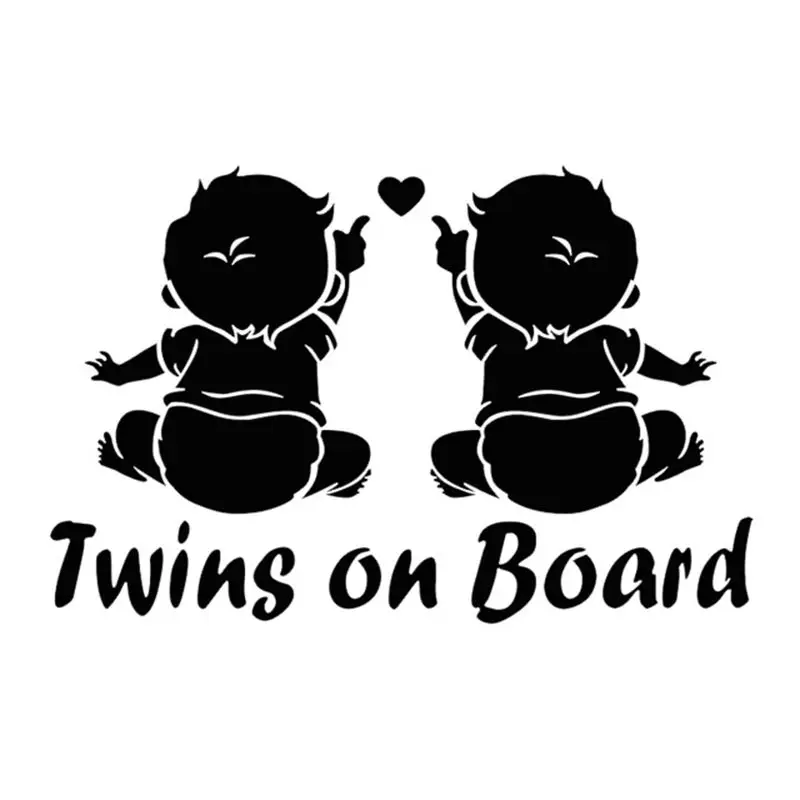 

Car Sticker Twin Baby Car Motorcycle External Accessories PVC Sticker, 19cm*12.5cm