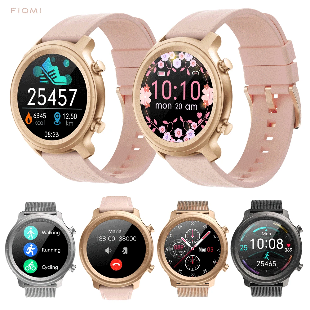 FIOMI Fashion Smart Watch Women Bluetooth Call Custom Dial Touch Waterproof Men Smartwatch For Android IOS Sports Fitness Tracke |