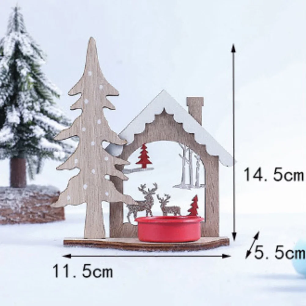 DIY деревянная подсвечник для рождественской елки и лося, вечерние подсвечники для дома, украшения для бутика