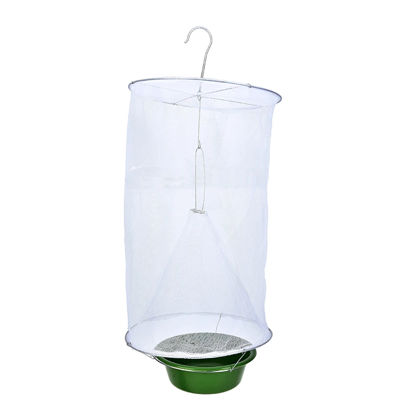 

1PCS Pest Control Reusable Hanging Fly Catcher Killer Flies Flytrap Zapper Cage Net Trap Garden Home Yard Supplies