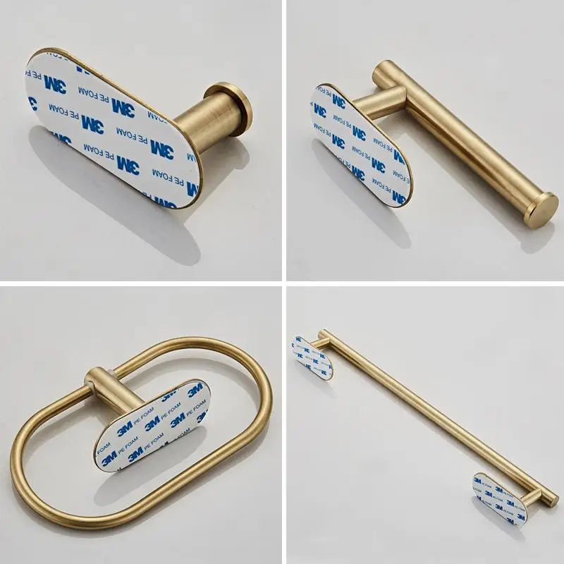 Bathroom Hardware Set Accessories Robe Hook Towel Bar Toilet Paper Holder