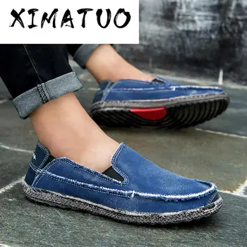 

Men Canvas Shoes Breathable Casual Driving Shoes Slip Easy To Wear Espadrilles Men Flat Shoes Soft Loafers Big Size 39~47