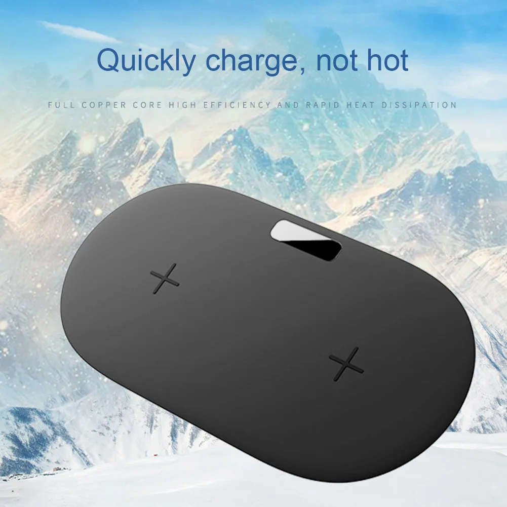 

Wireless Charger Dual Fast Charging Base Ultra Thin Portable for Mobile Phone OUJ99