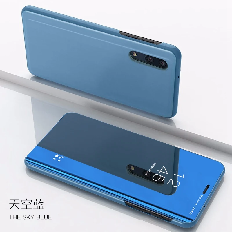 Чехол для huawei Y9 Prime 2019 Y7 6 2018 3D стерео покрытие зеркальный умный флип-чехол