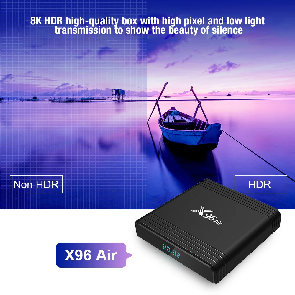 X96 Air Smart tv Box Android 9,0 Amlogic S905X3 4 Гб 64 ГБ 32 ГБ 2,4G/5G WiFi 4K 8K 24 кадров в секунду Netflix H.265 2 Гб 16 Гб мини-приставка