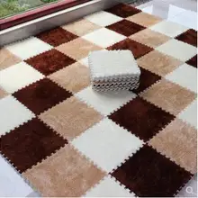 Комбинированный замшевый сетчатый красный ковер-головоломка Поролоновый напольный коврик для спальни полный напольный коврик