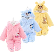 Jumpsuit Rompers Newborn-Baby Baby-Girls Winter Infant Thick Unisex Warm for Boy 0-12M
