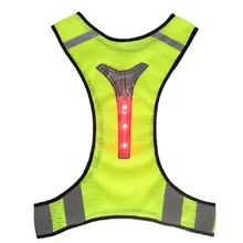 Vest Motorcycle-Jacket Chaleco Reflective High-Visibility Safety Riding Led-Light Yelek