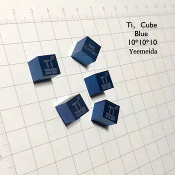 

Titanium Cube Blue Color High Purity Element Collection Science Experiment 10x10x10mm for Research and Development Chemistry