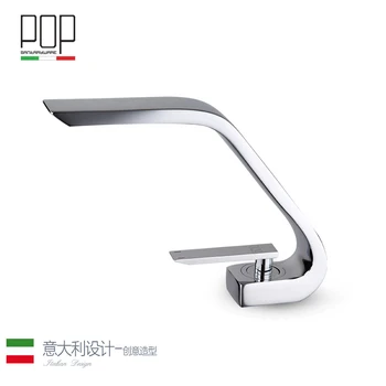 

Copper Single Hole Basin Faucet Bathroom Basin Brass Hot and Cold Water Faucet Creative Under Counter Basin Wash Splash Tap