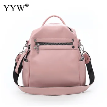 

High Quality Pu Leather Backpack 2020 New Fashion Travel Bagpack Teenager Girl Book Bag Woth Shoulder Sac A Dos Pink Mochilas