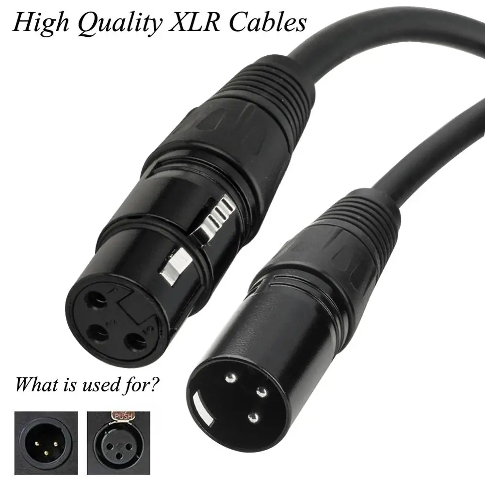 Кабель Bochara XLR штекер гнездо M/F экранированный аудио кабель OFC для микрофона