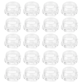 

20 Pcs 5g Refillable Empty DIY Cosmetic Pot Jars Diamond Shape Loose Powder Bottle for Cosmetic Glitter Powder Eye Shadow Powder