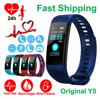 

Slimy Y5 Fitness Tracker Smart Watch Heart Rate Blood Pressure Smartwatch Activity Tracker Smart Bracelet for Android IOS Phone