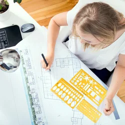 Professional Ellipse Drafting Template Ruler 3 kinds Design Drawing Template