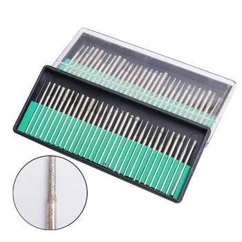 

30 Pcs/set Diamond Point Burr Bits Drill Head Accessories Needle Tip Grinding Alloy Cylindrical Ball 2.35mm 3.0mm Shanks