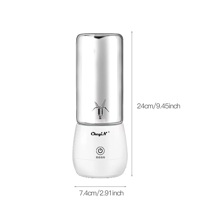 Lâmina de Aço Elétrico sem Fio Maker para Viagens Inoxidável Espremedor Frutas Vegetais Liquidificador Copo Suco Recarregável Smoothies Piquenique 9 Espremedores