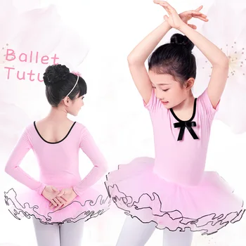 

Girls Ballet tutu dress kids gymnastics tulle skirt leotards pink tutu Ballet