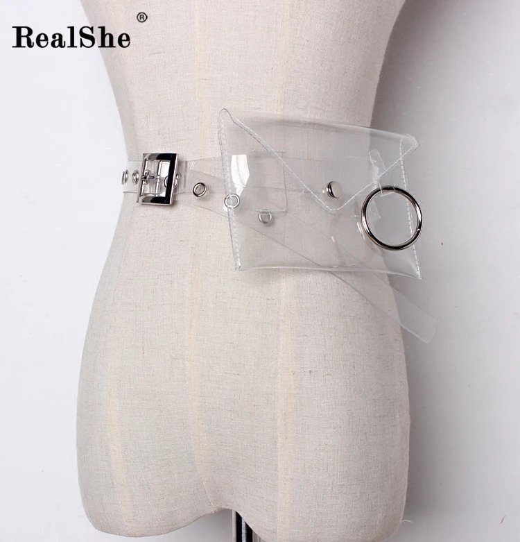 RealShe, новинка весны, женский ремень, женский, Повседневный, прозрачный, ПВХ, кольцо, белые, цветные ремни, высокое качество, модный жилет