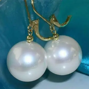 

10-11mm AAA White South Sea Pearl Round Earrings