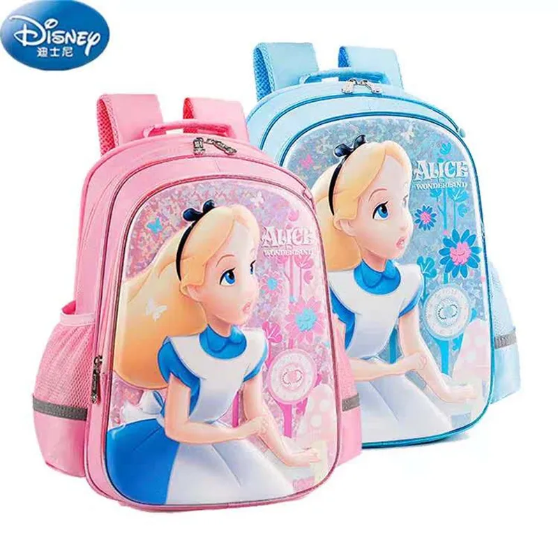 Disney Alice school bags for girls orthopedic breathable backpack super light primary school backpack for girls gifts mochilars