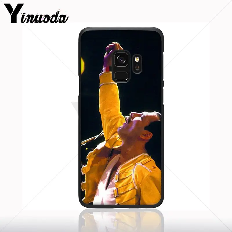 Coque untuk Galaxy S9 Freddie Mercury Black Soft Shell Ponsel Case untuk Samsung Galaxy S10plus S9 S8plus S10e A50 A70 A10 ponsel