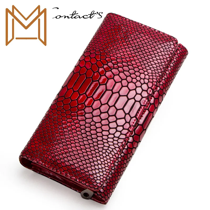 

Black Angel Long Head Layer Cowhide Wallet Genuine Leather Three Hand Package