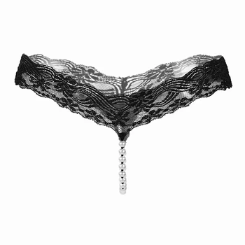 

Lace pearl panties women lingerie hot sale underwear Transparent Sexy Briefs culotte femme ez*