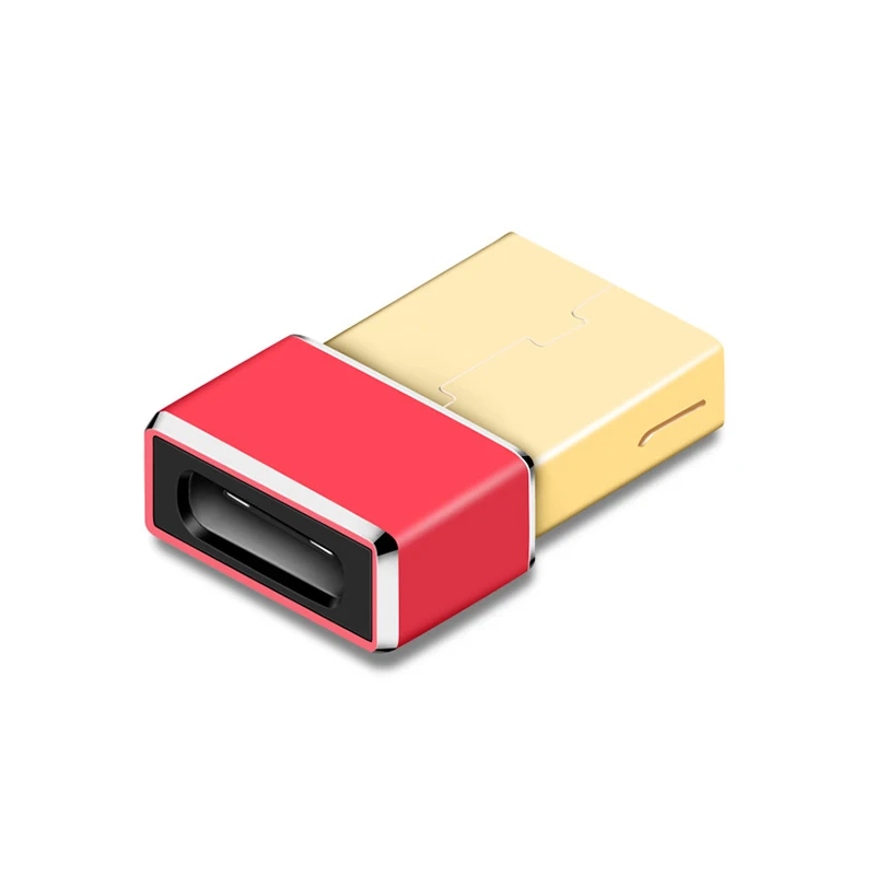 2 шт. адаптер типа C USB 3,0-USB C адаптер для Macbook Xiaomi 6 для samsung S8 huawei mate USB C конвертер - Цвет: Красный