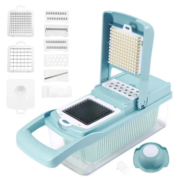 

Manual Vegetable Cutter Slicer 7 in 1 Kitchen Accessories Multifunctional Round Mandoline Slicer Potato Cheese Kitchen Gadgets