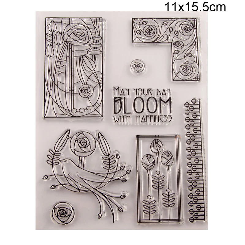 Bloom With Happiness Clear Stamps 01