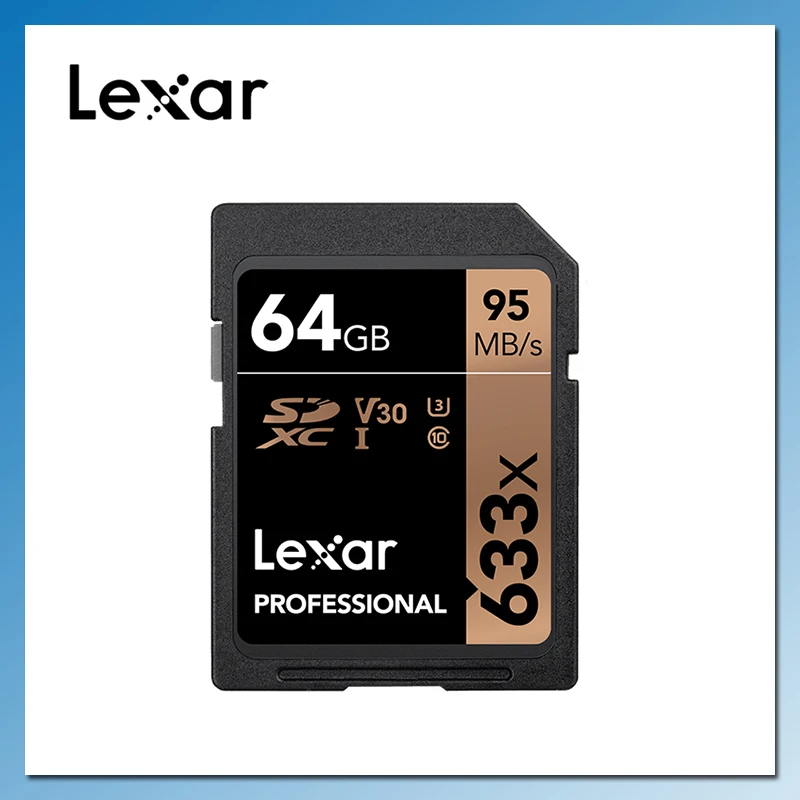 

Lexar 633X High Speed Memory Card 64GB 32GB 16GB 128GB 256GB SD Card SDHC SDXC UHS-I Class 10 Flash Card Carte SD for camera