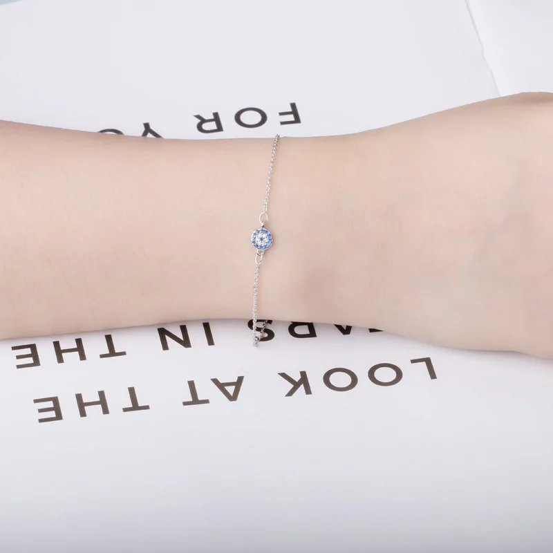 Простой Дизайн Браслет Evil Eye для женщин Золотой Серебряный цвет цепочка из