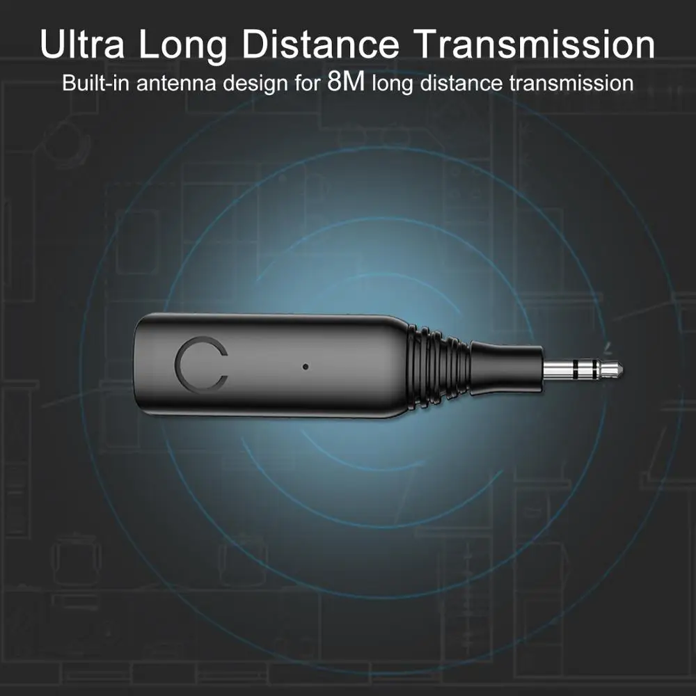 Портативный Bluetooth 5 0 QCC3005 Aptx с низкой задержкой RCA Aux 3 мм стерео музыкальный