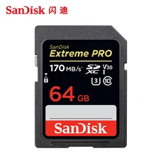 SanDisk Extreme Pro/Ultra SD карта 32 Гб 128 Гб 64 Гб 256 ГБ 512 ГБ 16 ГБ U3/U1 карта памяти 32 64 128 ГБ Флэш-карта SD память SDXC SDHC