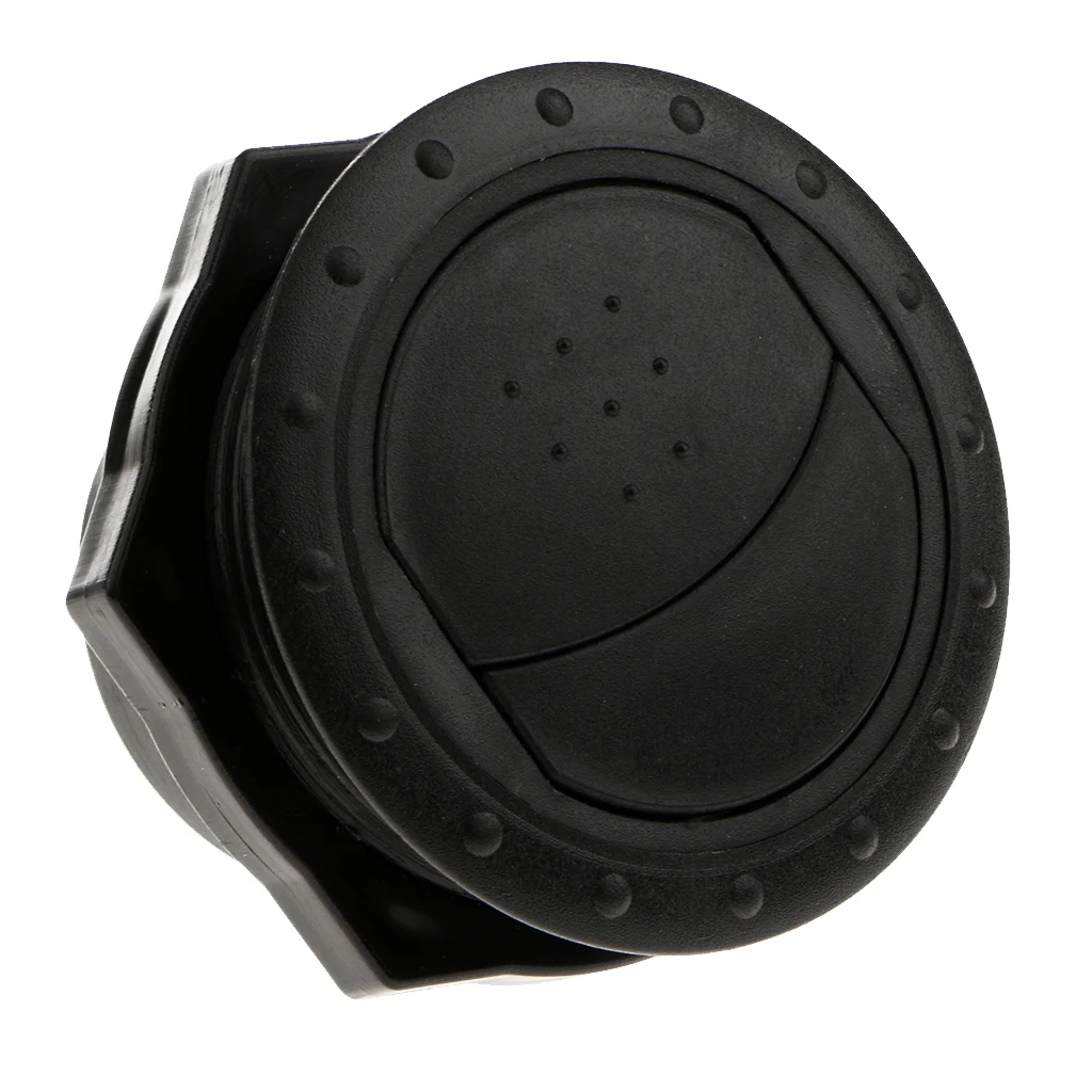 78x51mm Round Trailer Yacht Side Roof Air Vent Exhaust Outlet - Install Hole: Approx 60mm, Black