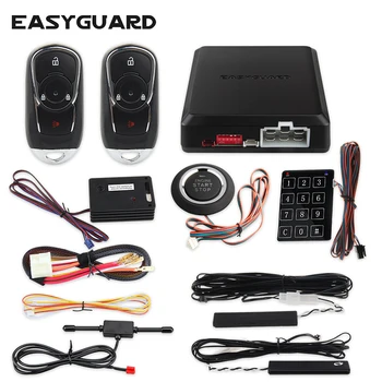 

EASYGUARD Proximity lock unlock remote car alarm auto start stop push button start touch password keypad shock sensor alarm car