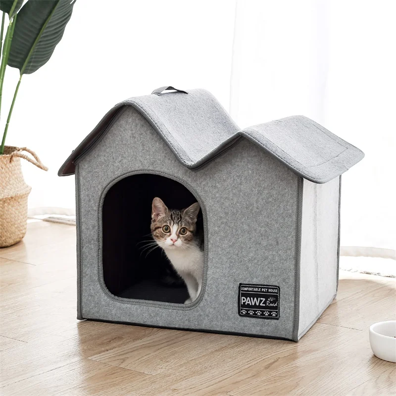 Домашняя форма складной домик для кошек котят кровать Cama Para Cachorro мягкие зимние