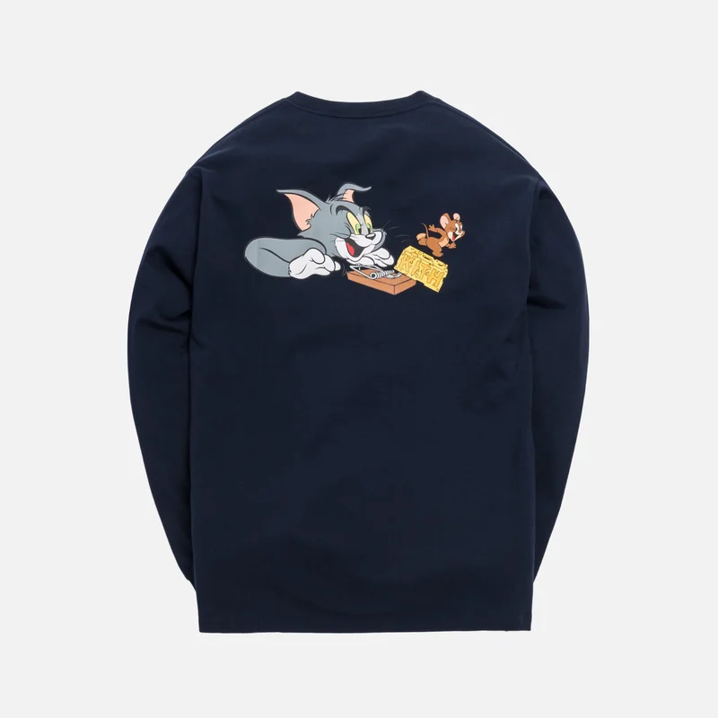 19ss Kith X Tom футболка 1:1 высокое качество Kith футболка с длинными рукавами хип-хоп Уличная Джастин Бибер КИТ футболка s для мужчин и женщин