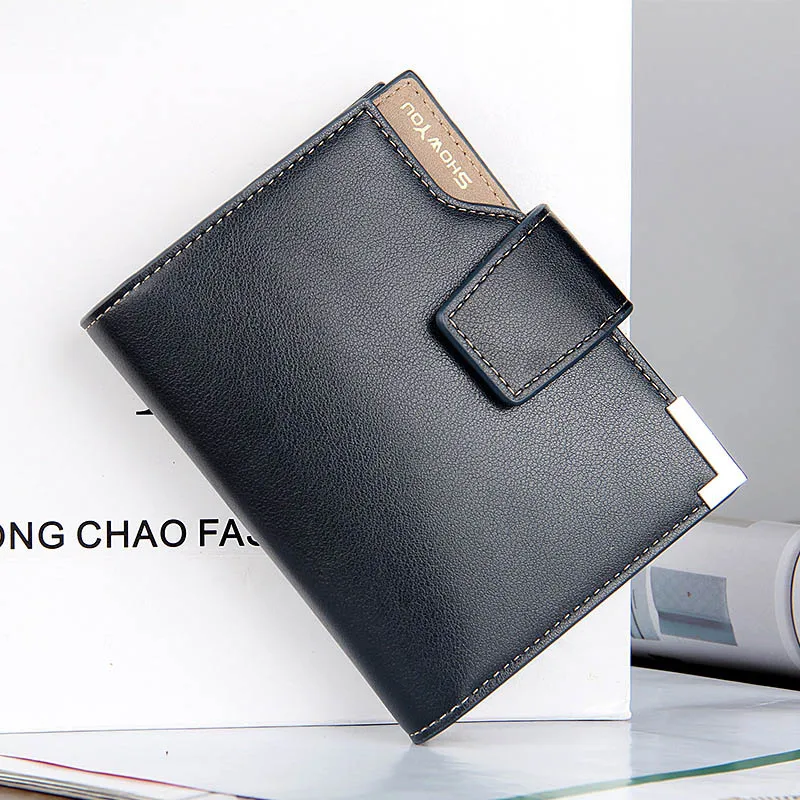 

2019 New Multifunction Short Hasp Vertical Small Card Holders Men's Business Wallet Credit Coin Purse Clutch Wallets For Man