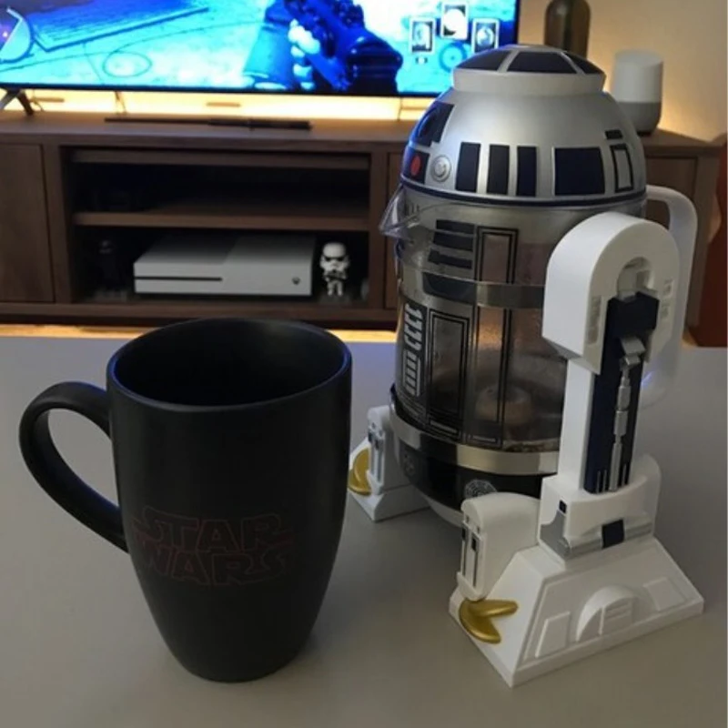Новый Робот Star Wars R2D2 мини ручная кофемашина изоляционный горшок кофейник мокко