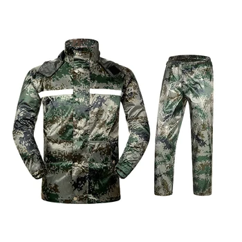 

Winter Rainsuit Camouflage Double Layer Motorcycle Rainwear For Men Impermiable Windproof Outdoor Split Raincoat Riding Fishing