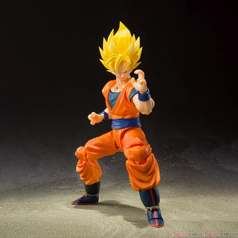 Boneco original de anime com controle de videogame, boneco de anime bandai  dragon ball z shf super saiyajin goku de poder completo, figura de ação  para presente, entrega rápida