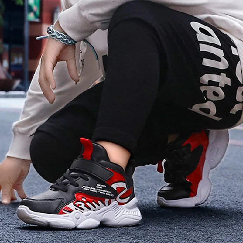 

2019 New Style CHILDREN'S Shoes Fashion Autumn And Winter Cotton plus Velvet Athletic Shoes Korean-style Breathable BOY'S Basket