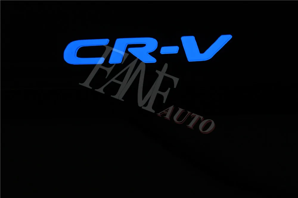 Нержавеющая сталь светодиодные пороги Накладка защита порогов защитная накладка для Honda CRV CR-V - Цвет: Blue